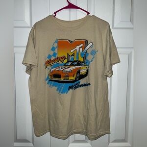 MTV Racing Graphic Beige Tee